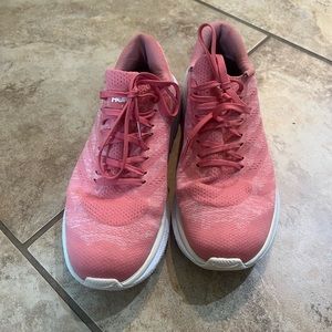 Hoka one one tennis shoes size 9 pink/coral